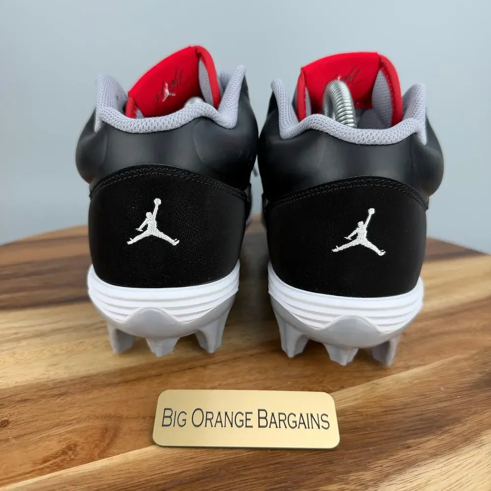 Nike Air Jordan Stadium 90 Low TD Black Cement Cleats HQ0210-060 Men's 9 NEW